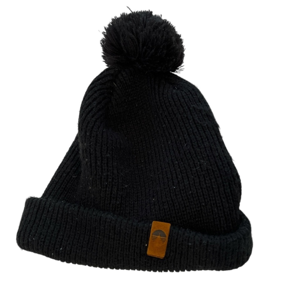 Black Pom Pom Beanie